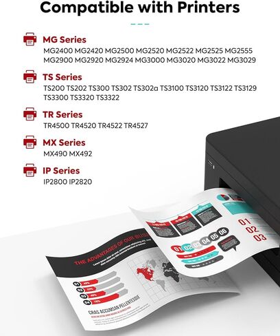 TESEN Compatible Ink Cartridge Replacement for Canon 245XL 246XL PG-245XL CL-246XL Combo Pack for PIXMA MX490 MG2525 MG2522 MG3022 TS202 MX492 TR4520 TS302 Printer Ink Cartridge (1 Black,1 Color) in Saudi Arabia