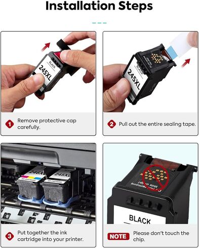 TESEN Compatible Ink Cartridge Replacement for Canon 245XL 246XL PG-245XL CL-246XL Combo Pack for PIXMA MX490 MG2525 MG2522 MG3022 TS202 MX492 TR4520 TS302 Printer Ink Cartridge (1 Black,1 Color) in Saudi Arabia