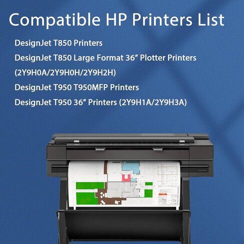738 Ink Cartridge High Capacity 300ml with New Chip Repalcement for HP 738 Ink Cartridges 738XL 498N8A 676M6A 676M7A 676M8A for DesignJet T850 DesignJet T950 Printer, 4-Pack 738XL 738 Color Cartridges in Saudi Arabia