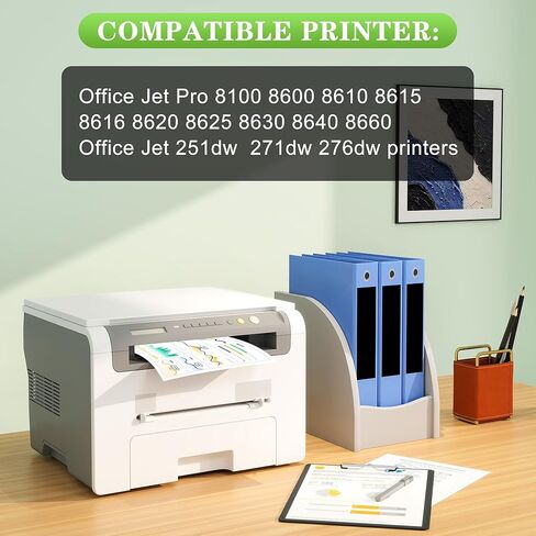 مجموعة خراطيش حبر 950XL 951XL بديلة لطابعة HP 950 XL 951 XL Work for Office Jet Pro 8600 8610 8615 8620 8625 8630 8640 8660 8100 8110 251DW 276DW (4 عبوات، أسود/سماوي/أرجواني/أصفر) in Kuwait