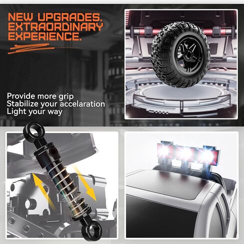 BEZGAR Remote Control Monster Trucks for Boys Age 4-7 - 1:14 All Terrain Rc Truck for Kids with Rechargeable Battery, 2.4GHz Remote Control Cars for 8-12 Year Old Boys Girls, Monster Trucks Toys in Saudi Arabia