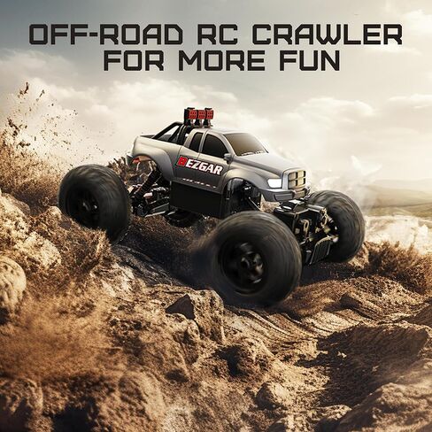 BEZGAR Remote Control Monster Trucks for Boys Age 4-7 - 1:14 All Terrain Rc Truck for Kids with Rechargeable Battery, 2.4GHz Remote Control Cars for 8-12 Year Old Boys Girls, Monster Trucks Toys in Saudi Arabia