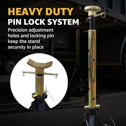 BESTOOL 16 Ton Heavy Duty Jack Stands Pair – 35,000 lbs Rated Capacity, Adjustable 26" to 40.9", Rolling Design for Trucks, Trailers, Tractors & Heavy Equipment in Saudi Arabia