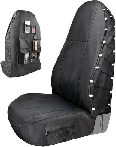 Car Seat Cover Protector for Tesla Model X, Fit Anti-Slip Bucket Seat Protector with Multiple Storage Bags, Easy to Store and Install, Suitable for Long-Distance Travel in Saudi Arabia