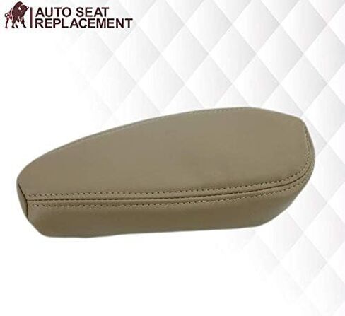 1995 1996 1997 1998 1999 Chevy Tahoe Suburban Silverado Leather Seat Cover Replacement, 95-99 Chevy 1500 2500 3500 Leather Seat Cover, Made in USA (Medium Neutral Tan, Armrest (Fits Both Sides)) in Saudi Arabia