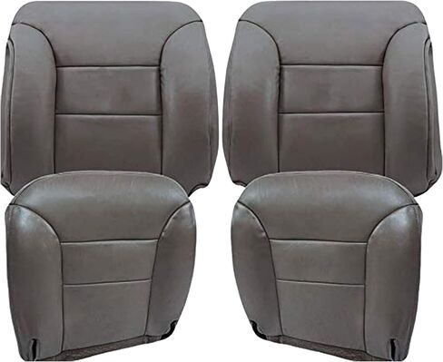 1995 1996 1997 1998 1999 Chevy Tahoe Suburban Silverado Leather Seat Cover Replacement, 95-99 Chevy 1500 2500 3500 Leather Seat Cover, Made in USA (Medium Neutral Tan, Armrest (Fits Both Sides)) in Saudi Arabia