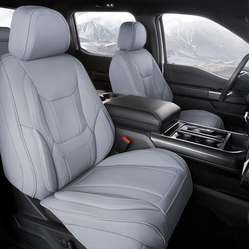 Coverland Custom Car Seat Covers Compatible with 2021-2026 Chevy Tahoe - Premium Leather Non-Slip Memory Foam Waterproof Seat Cover Custom fit Interior Protector [Front-Black] in Saudi Arabia
