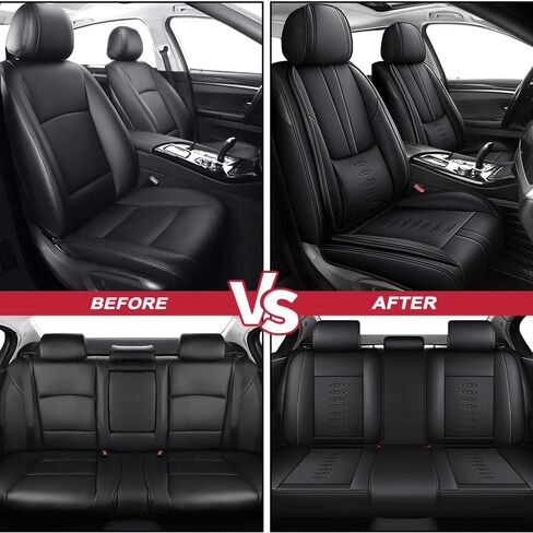 Car Seat Covers for KIA K5 2021-2026,Waterproof Soft Leather Seat Covers 5-Seats Standard,Interior Accessories with Airbag,Automobile Seat Cover Sets for K5(Black) in Saudi Arabia