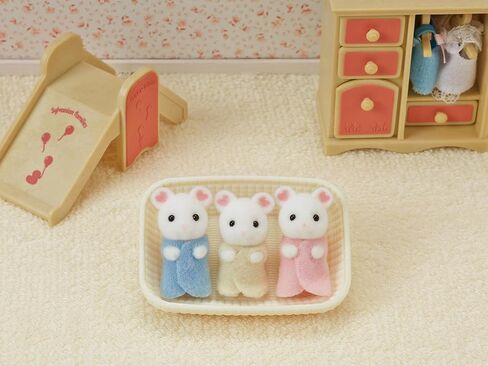 Sylvanian Families Epoch Marshmallow Mouse Doll, Ne-108 ST Mark Certified, for Ages 3 and Up, Toy, Dollhouse Sylvanian Families, Epoch in Kuwait