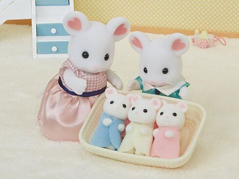 Sylvanian Families Epoch Marshmallow Mouse Doll, Ne-108 ST Mark Certified, for Ages 3 and Up, Toy, Dollhouse Sylvanian Families, Epoch in Kuwait