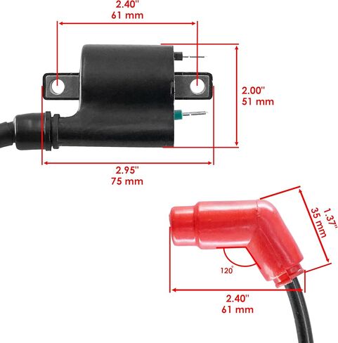 Caltric Ignition Coil with Cap Compatible with Honda CRF125F / CRF125FB Big Wheel 2019-2026 in Kuwait