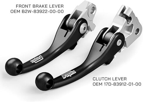 GYTR Factory Foldable Clutch & Front Brake Lever Set for Yamaha YZ125/YZ250/YZ250F/YZ450F | Replaces OEM Part 17D-83912-01-00 and B2W-83922-00-00 in Saudi Arabia