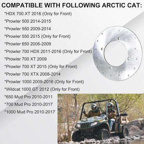 قرص الفرامل الدوار الأمامي أو الخلفي متوافق مع Arctic Cat Prowler 500 550 650 700 1000 Wildcat 1000 HDX 700 XT Mud Pro 650 700 1000 OEM #1436-418 in Kuwait