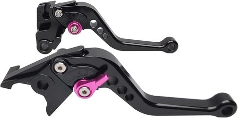 Short Brake Clutch Handle Lever Replacement for Kawasaki Ninja 650 650R Z650 ER-6F EX650 2017-2025 Z900 Vulcan S 650 Z650RS, CNC Aluminum Shorty Levers(Pink Handle Black Adjustment) in Saudi Arabia