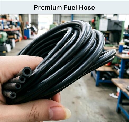 Black Rubber Fuel Line & Primer Bulb Set, 4 Sizes (4 Feet Each) Fuel Tubing + 6PCS Bulbs, Replacement for Most 2 Cycle Small Engine Outdoor Power Tools in Saudi Arabia