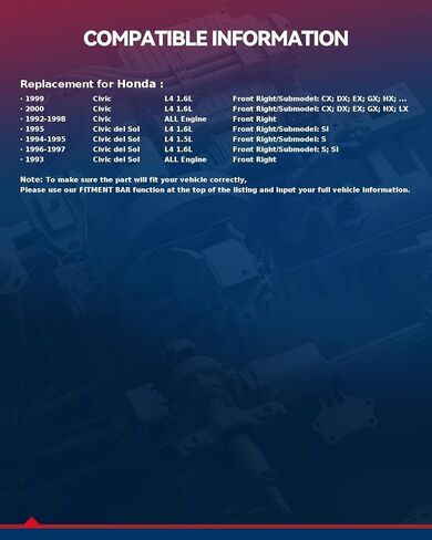 KAX Front Right CV Axle Compatible with Honda Civic 1992-2000, Honda Civic del Sol 1993-1997, 66-4064 CV Shaft Assembly 1 PCS in Kuwait