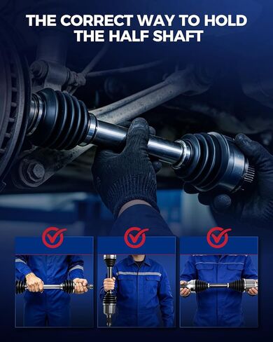 KAX Front Right CV Axle Compatible with Honda Civic 1992-2000, Honda Civic del Sol 1993-1997, 66-4064 CV Shaft Assembly 1 PCS in Kuwait