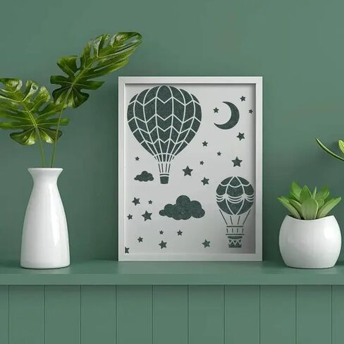 Hot Air Balloon Wall Stencils Template Reusable Spray PaintStencils for Craft Painting On Wood Craft Canvas Walls Wood Furniture Decorations DIY Scrapbooking in Saudi Arabia