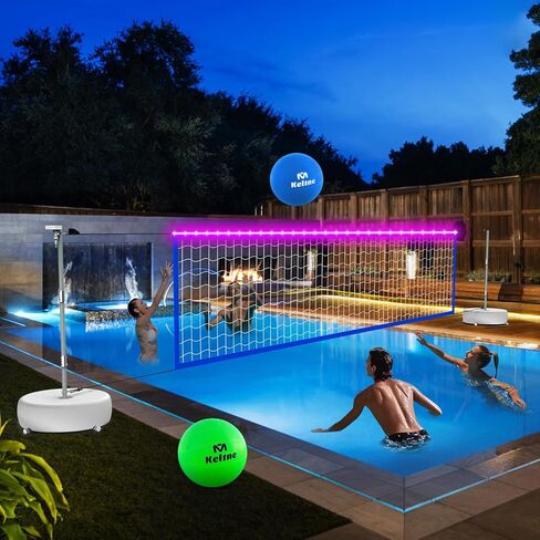 Water Volleyball for Pool, 8 Inch Waterproof PVC Pool Volleyball Ball with Air Pump for Swimming Pools, Pool Toy for Pool Entertainment and Lawn Beach Volleyball Games in Saudi Arabia