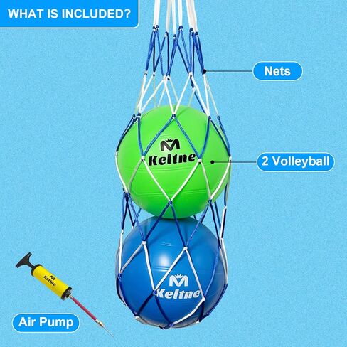 Water Volleyball for Pool, 8 Inch Waterproof PVC Pool Volleyball Ball with Air Pump for Swimming Pools, Pool Toy for Pool Entertainment and Lawn Beach Volleyball Games in Saudi Arabia