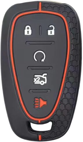 Key Fob Cover for Chevy Equinox: 5 Buttons Key Fob Case Fit for Chevy Traverse Blazer Equinox Malibu Traiblazer Cruze Sonic 2016 2017 2018 2019 2020 2021 2022 2023 Remote Protector ‎HYQ4EA in Saudi Arabia
