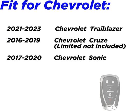 Key Fob Cover for Chevy Equinox: 5 Buttons Key Fob Case Fit for Chevy Traverse Blazer Equinox Malibu Traiblazer Cruze Sonic 2016 2017 2018 2019 2020 2021 2022 2023 Remote Protector ‎HYQ4EA in Saudi Arabia