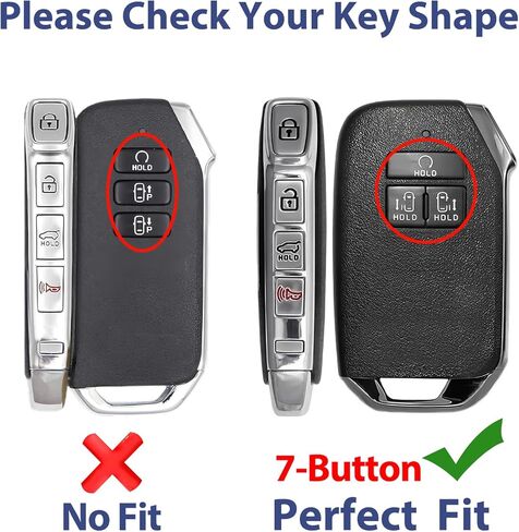 2PCS for Kia Key Fob Cover, 7-Button Case Accessories Fits Carnival(2022-2024) in Saudi Arabia