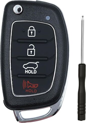 Key Fob Cover Fits for Hyundai Santa Fe Hyundai Sonata Sport 2013 2014 2015 2016 2017 2018 2019 Keyless Entry Remote Control Key Fob Case Shell in Saudi Arabia