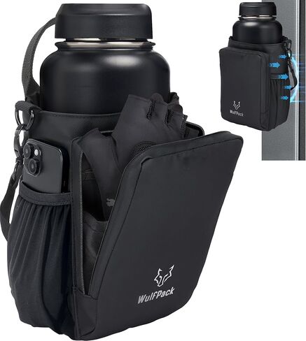 Magnetic Gym Bag, Magnetic Bottle Bag, Water Bottle Carrier Holder with Large Phone Pockets, Large Pockets, Gym Bag, Work, and Sports in Kuwait