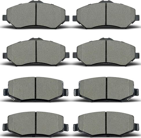 8pcs Front Rear Ceramic Brake Pads Brakes Kits Compatible with 2007-2011 Dodge Nitro,2008-2012 Jeep Liberty,2007-2017 Jeep Wrangler,2018 Jeep Wrangler JK in Saudi Arabia