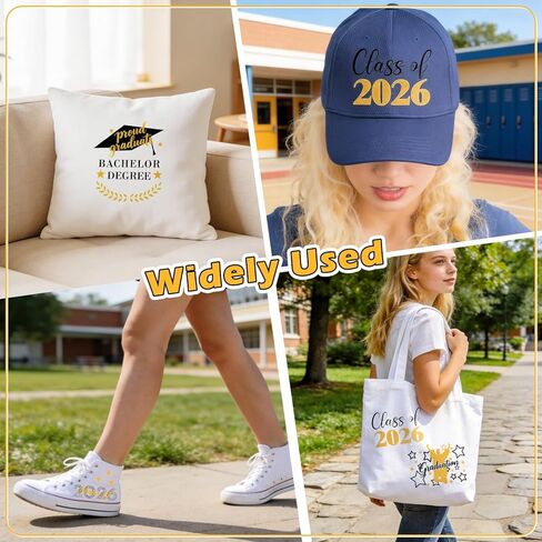 Meetory Graduation Stole Sash - Personalized Iron on transfers, DIY Customize Graduation Stole, Class of 2026 Decorations, Custom Iron on transfers for Graduation in Kuwait