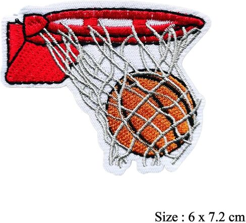 3 Pcs Love Basketball Embroidered Patches Applique, Iron on or Sew on on Patches for Clothes, Jackets, T-Shirt, Backpacks……… in Saudi Arabia