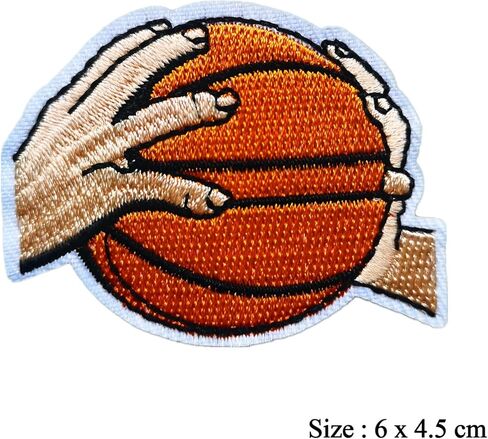 3 Pcs Love Basketball Embroidered Patches Applique, Iron on or Sew on on Patches for Clothes, Jackets, T-Shirt, Backpacks……… in Saudi Arabia
