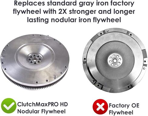 مجموعة القابض ClutchMaxPRO Performance Stage 1 مع دولاب الموازنة مع أسطوانة تابعة متوافقة مع 2005-2010 Mustang 4.0L SOHC 6cyl (CP07293HDWS-FW167980-ST1) in Kuwait