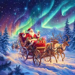Ekuxom Santa Claus Diamond Art Kits for Adults- 5D Christmas Diamond Painting Kits for Adults Beginners-DIY Full Drill Round Rhinestone Gem Art Crafts Paintings for Home Wall Decor 14x14inch in Saudi Arabia