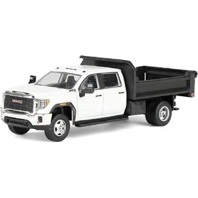 1/64 2022 GMC Sierra 3500HD with Dump Bed Summit White Diecast Exclusive 51563-A in Saudi Arabia