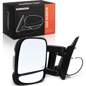 A-Premium Driver Side Power Door Mirror - Compatible with Ram ProMaster 1500, ProMaster 2500, ProMaster 3500, 2014-2024 - Heated Manual Folding Textured Black Outside Rear View Mirror in Kuwait