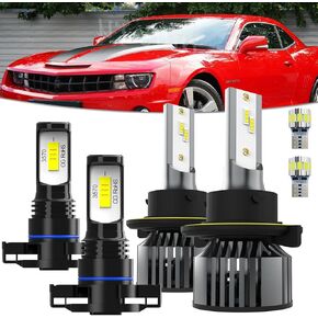 Light Bulbs Fit For Chevrolet Camaro 2010-2013,Hi Lo Dual Beam fog light,High Performance lights Bulb Combo,T10 License Plate Light,6-Pack in Kuwait