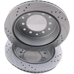 Rear Drilled and Slotted Brake Disc Brake Rotors 31294 12.28 inch / 312 mm Fit for LEXUS GX470 | TOYOTA 4RUNNER 2003-2009, FJ CRUISER 2007-2009, SEQUOIA 2001-2007 in Saudi Arabia