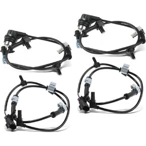 A-Premium Front and Rear Side ABS Wheel Speed Sensor Compatible with Chevrolet, GMC, Buick, Saab, Isuzu Models - Trailblazer, Envoy, Envoy XL, 9-7x, Trailblazer EXT, Rainier, Ascender 4-PC Set in Kuwait