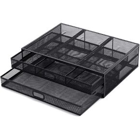 Computer Desk Storage Organizer Monitor Stand Metal Mesh Supplies for Desktop Laptop Organizer Storage Organize for Desktop Laptop in Saudi Arabia