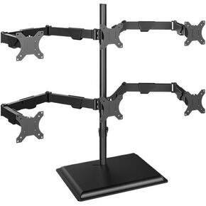Height Adjustable Steel Monitor Stand with Full Articulation Mount Arm,6 Monitor Mount Desk Stand, for Most 17-32" Monitors, Holds Up to 19.8Lbs Per Arm Monitors Arm in Saudi Arabia