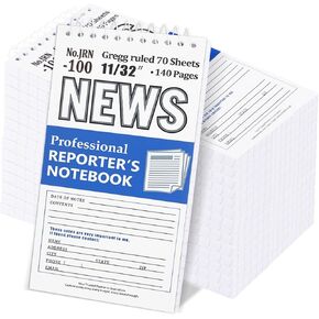 Yanflow Reporters Notebook 3-Pack, 4x8 Inch Spiral Journal with 100gsm Thick Paper, Gregg Ruled 140 Pages for Journalists Students Interviews On-the-Go Notes in Saudi Arabia
