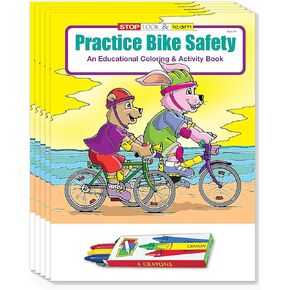 ZOCO – Bike Safety Educational Coloring & Activity Books (25 Bulk Pack, Without Crayons) – Bicycle Road Rules, Helmet Safety – Fun Activities for Kids in Saudi Arabia