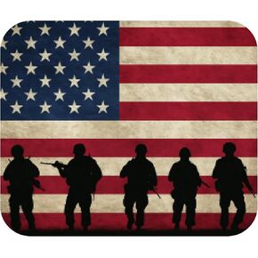 Veteran Soldiers USA Flag Rustic Tattered Patriotic Mouse Pad Mat Mousepad for Desk Computer Laptop PC Gaming Home or Office Gift for American Veteran MP151 in Saudi Arabia