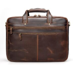 Men's Genuine Leather Business 17 Inch Laptop Briefcase in Saudi Arabia