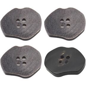 4Pcs Unique Vintage Inspired Irregular Shape Horn Buttons,26mm/1.3"*21mm/0.83",for Sewing Craft, DIY Handmade Decoration Knitting Card Making Home Decor Repair in Saudi Arabia