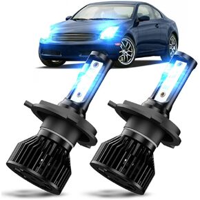 For INFINITI G35 2003 2004 2005,H4 9003 Lights 500% Brightness, 8000K Blue Fog Light Bulbs with Cooling Fan, IP68 Waterproof, Pack of 2 in Saudi Arabia