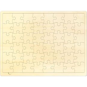 48 Piece Blank Puzzle with Tray to Draw on, Each Piece is Unique, Custom Puzzle 14.2x10.6 Inches for Crafts & DIY, Make Your Own Wooden Jigsaw Puzzles in Saudi Arabia