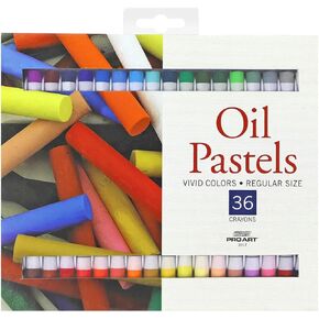 PRO ART Oil Pastels Regular Vivid Color 36pc, Soft & Oil Pastels for Artists, Artist Crayons for Drawing & Sketching, Pastel Art Supplies for Adults in Kuwait